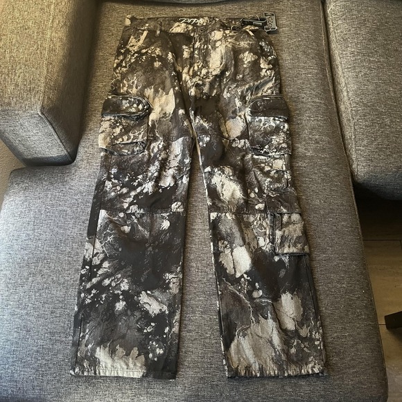 PRPS Other - Prps Pants Mens 36x31 Black Camo Cargo Denim E109P14 Garment Dyed Streetwear